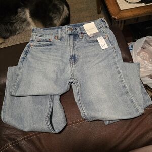 GAP High Rise '90s Slim Straight Jeans - Light Blue